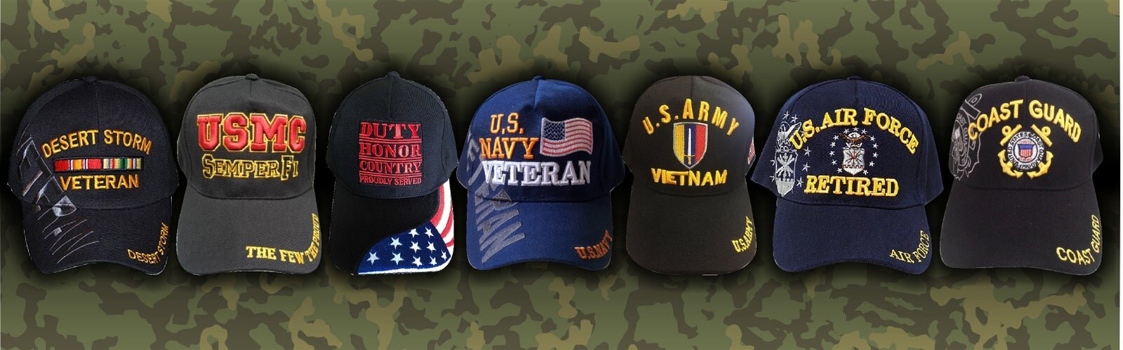 Retired Military, Veteran and Officially Licensed Hats!