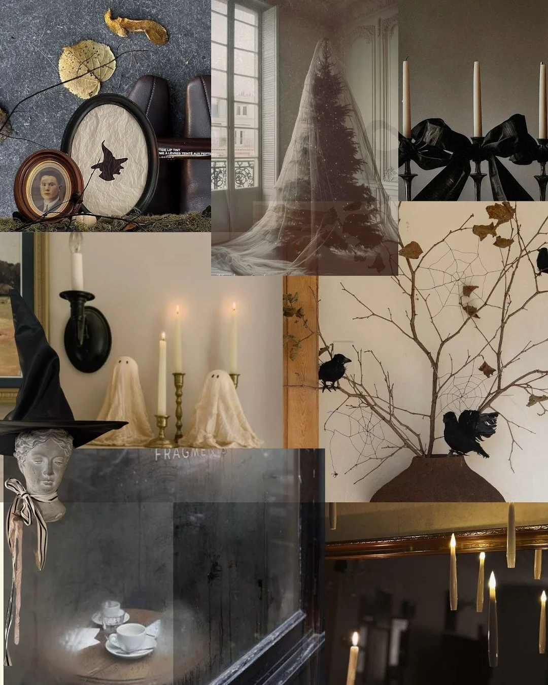 Halloween week mood: soft, moody, and a little magical ✨

This season we&rsquo;re leaning into gothic elegance&mdash;draped silhouettes, vintage details, candlelight, and and those perfect little details that make a space feel alive.
It&rsquo;s all a