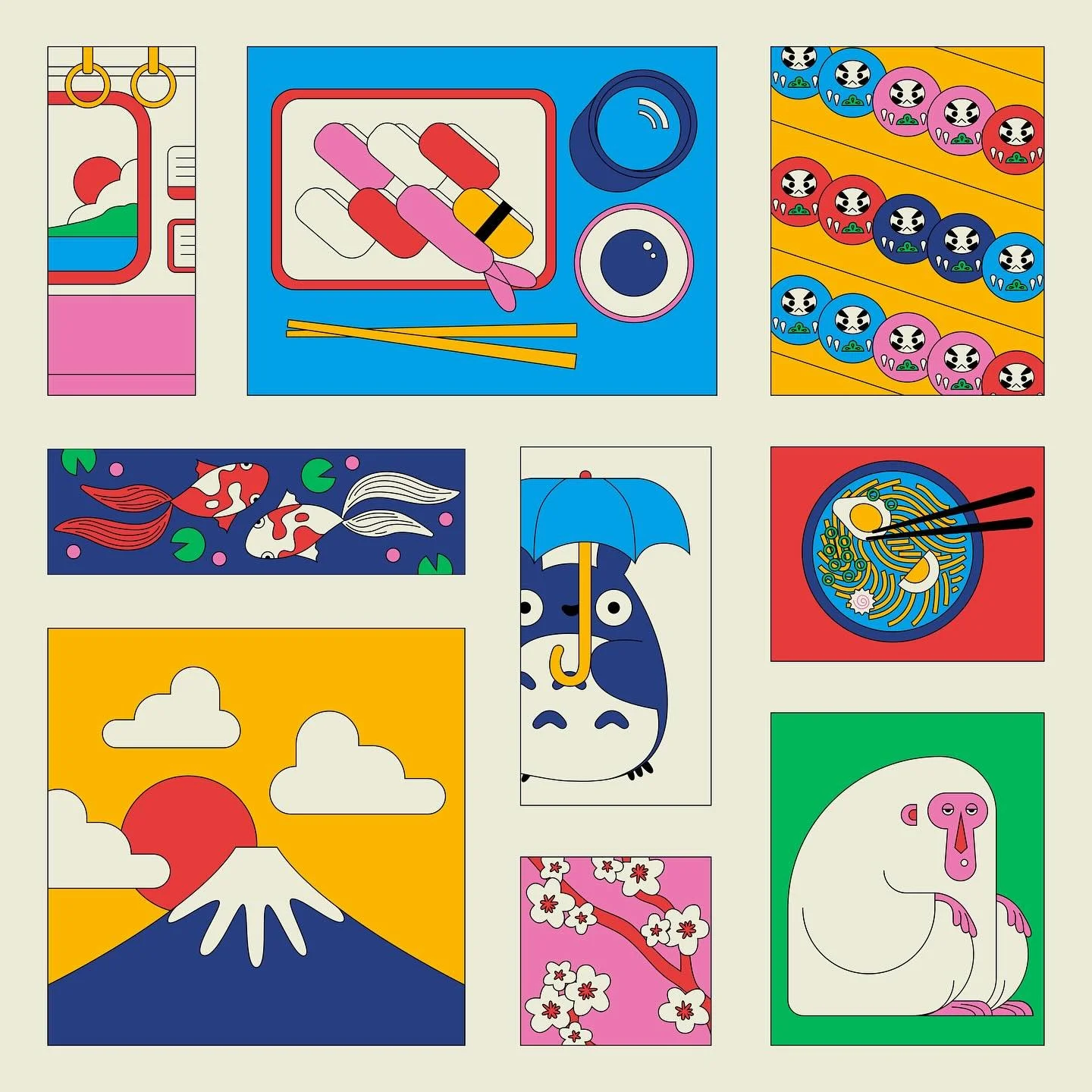 got reminiscent &amp; made another lil cartoon (japan themed) :&rsquo;)