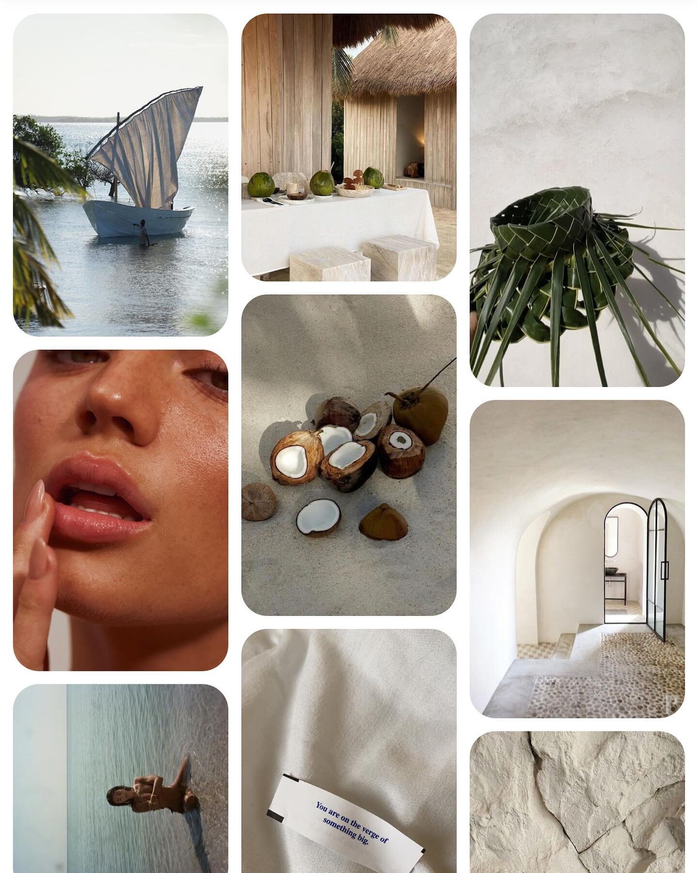 BEGINNING THE WEEK WITH A SUN-KISSED SPLASH OF INSPIRATION! IMMERSED IN COCONUTS AND SOFT WHITE BEACH VIBES, OUR LATEST MONDAY MOODBOARD IGNITES CREATIVITY AND ANTICIPATION FOR THE DAYS AHEAD.