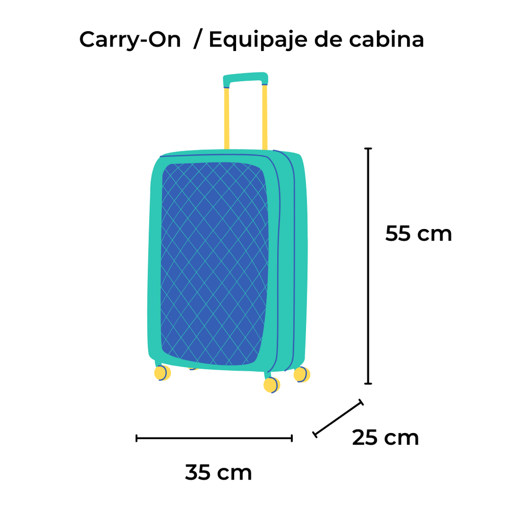recoger regla Muchos Cuáles son las medidas del equipaje de mano y el artículo personal — The WOW  Space
