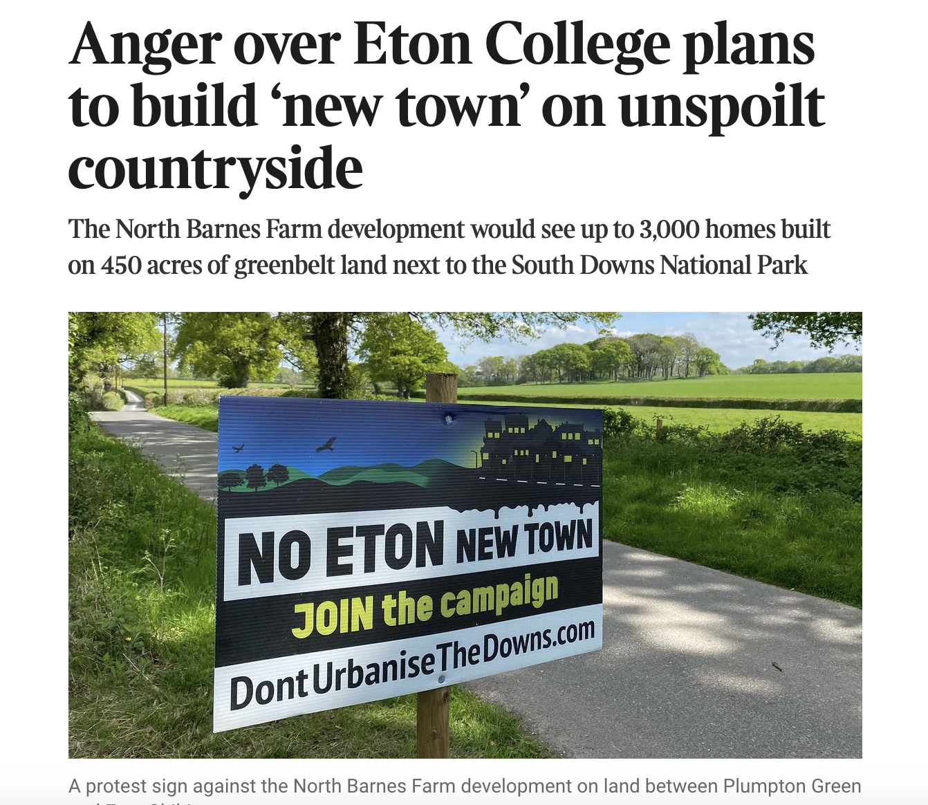 Anger over Eton plans … in The Times