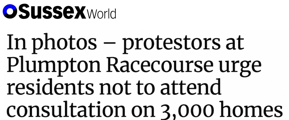 Sussex World covers Don’t Urbanise the Downs protest