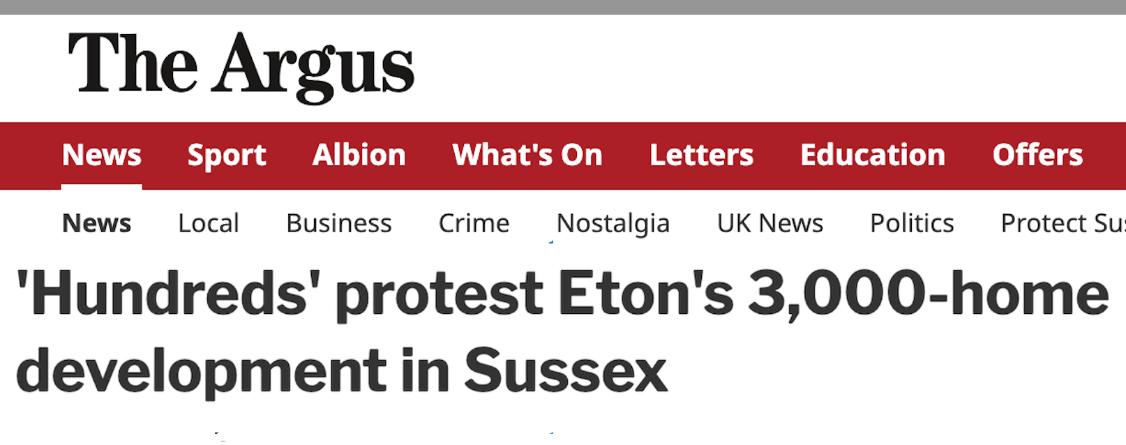The Argus: Hundreds protest Eton scheme