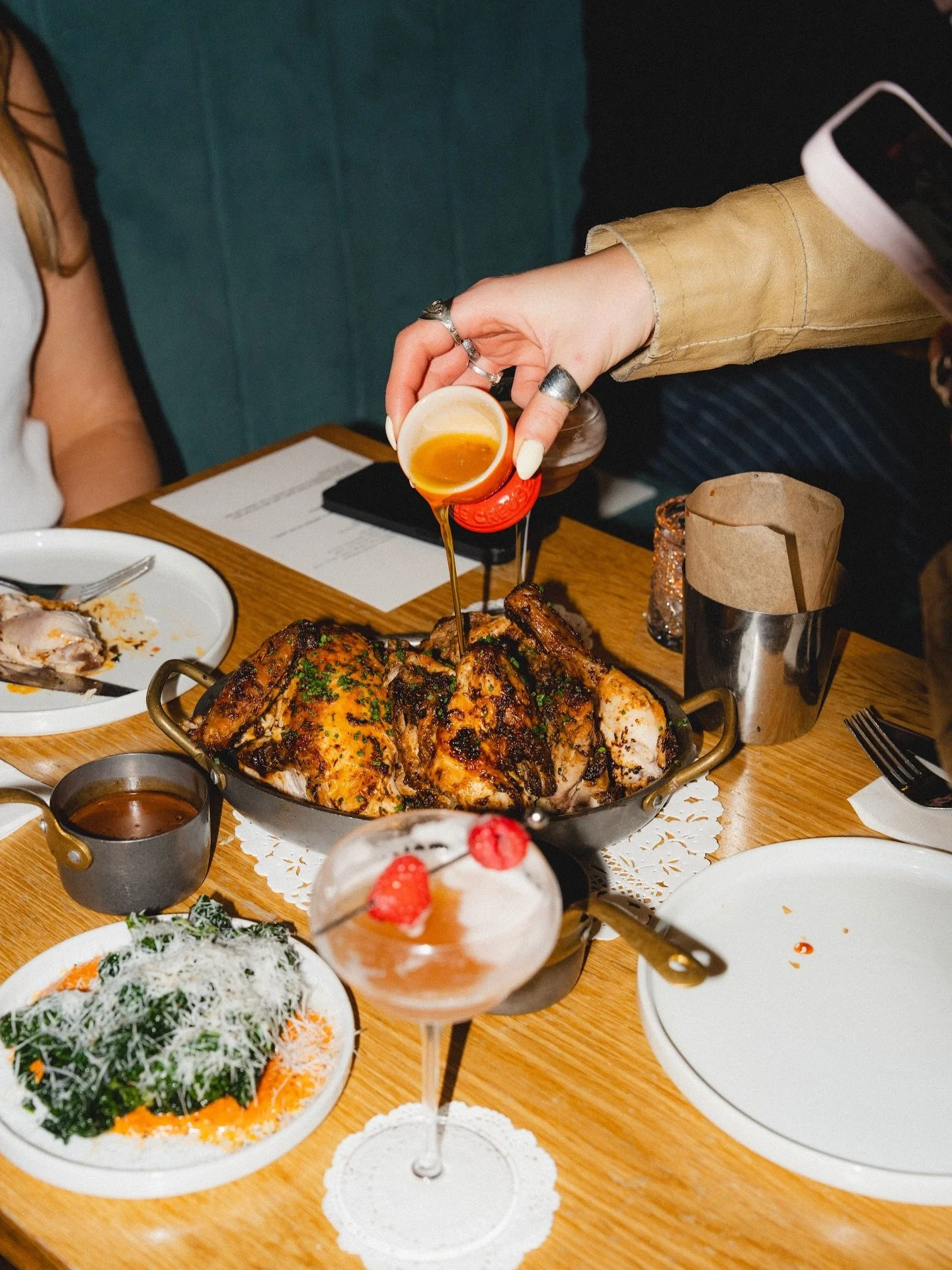 a new week at LCB. Weekend is looking a busy one so get your bookings in to avoid missing out.

All the smothers - caf&eacute; de Paris, hot honey, lemon + garlic, chicken fat

Dirty martinis for the table

Those cacio e pepe fries

Extras crisp Char