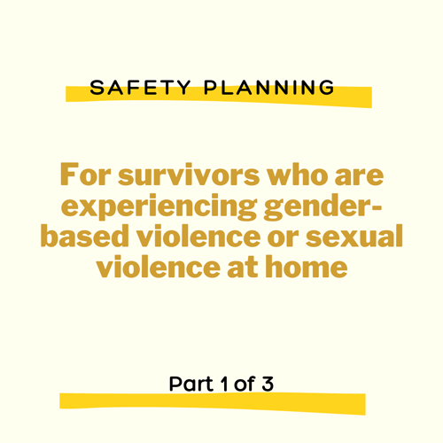 Safety Planning for Survivors at Home