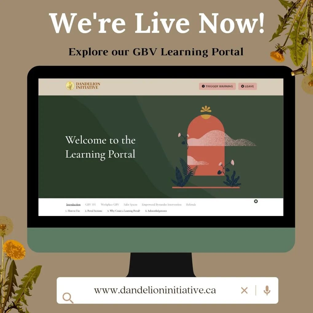 We are officially live!

Please visit our website and explore this gender-based violence prevention and response learning portal found on our home page, link in our bio.

We are so proud to share this collection of knowledge and survivor voices. 

Pl