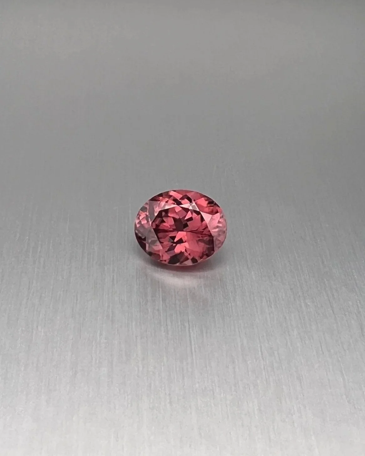 Red Zircon Oval Brilliant, 4.63ct