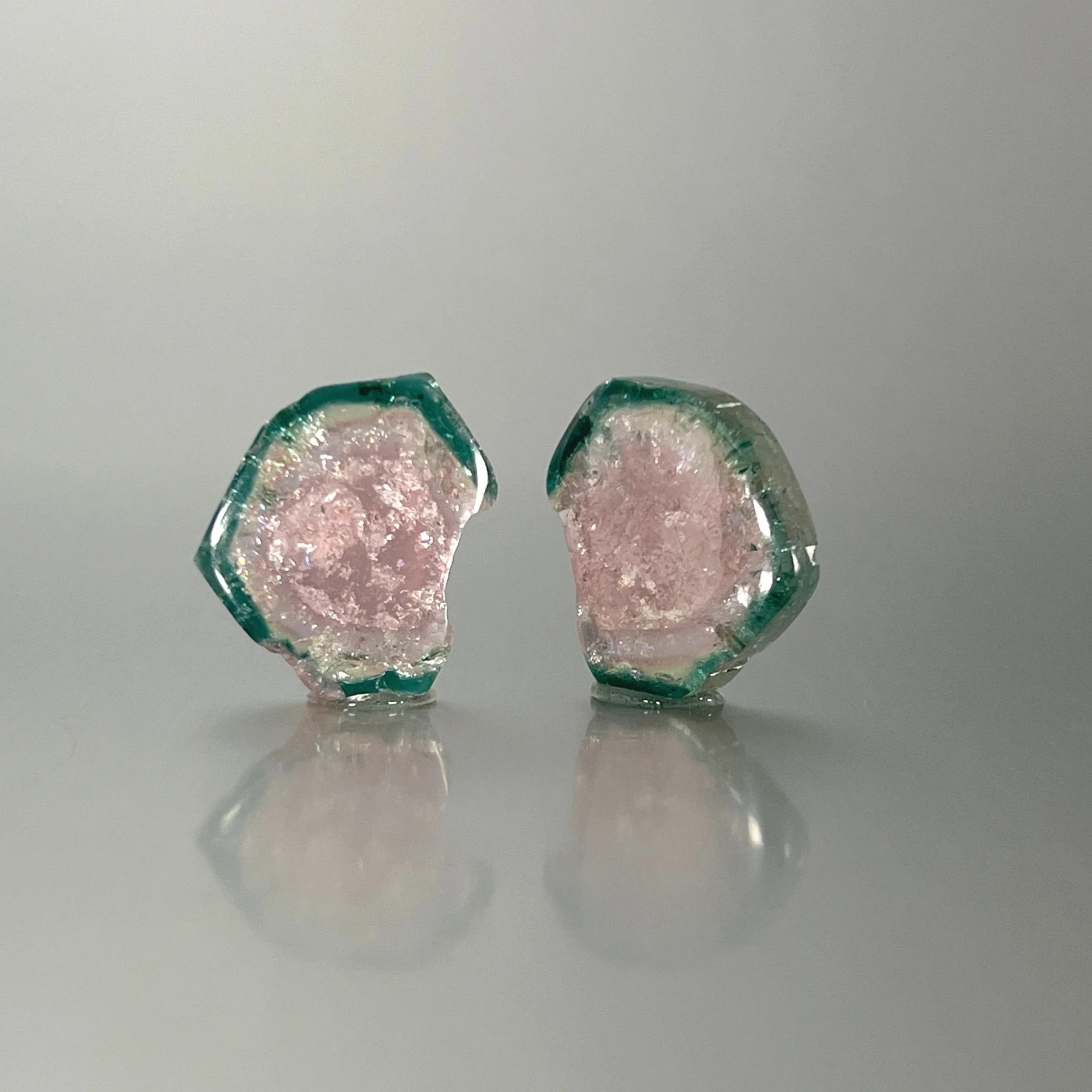 Bi-Color Tourmaline-Pink and Blue-Slice-Set-28.63ct