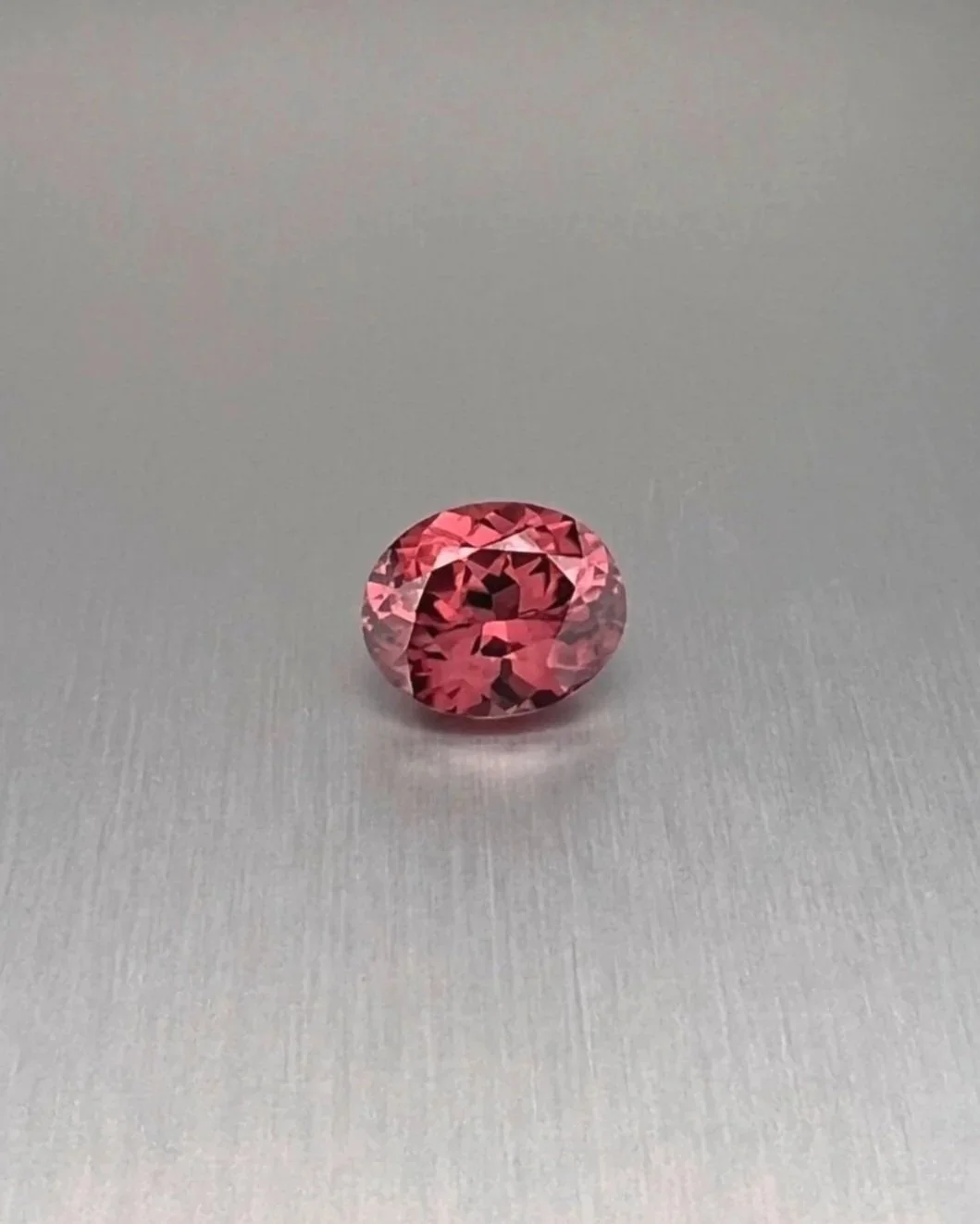 Red Zircon Oval Brilliant, 4.63ct