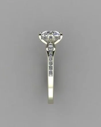 CAD Side View of Diamond Ring