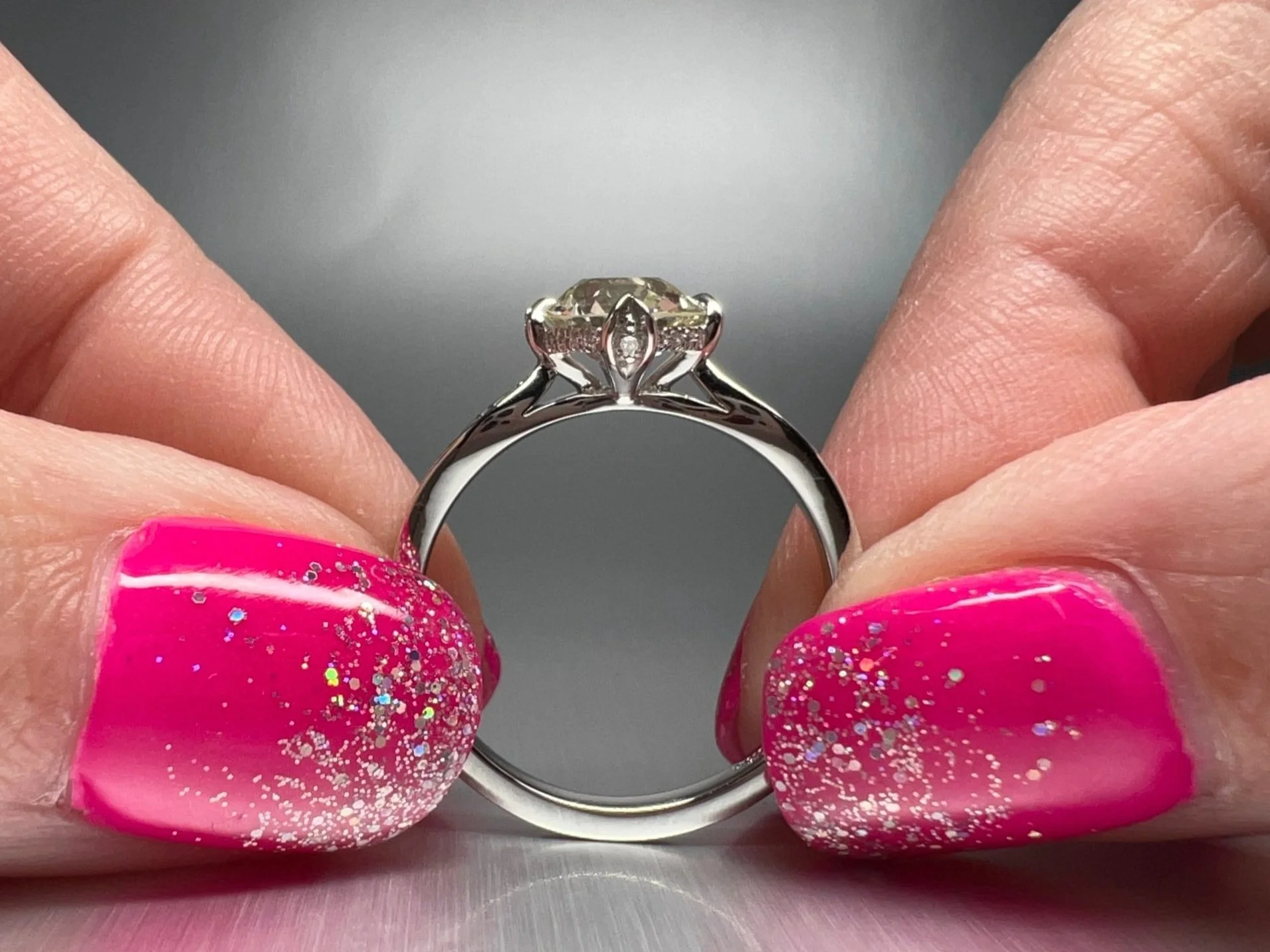 Side View of Diamond Ring