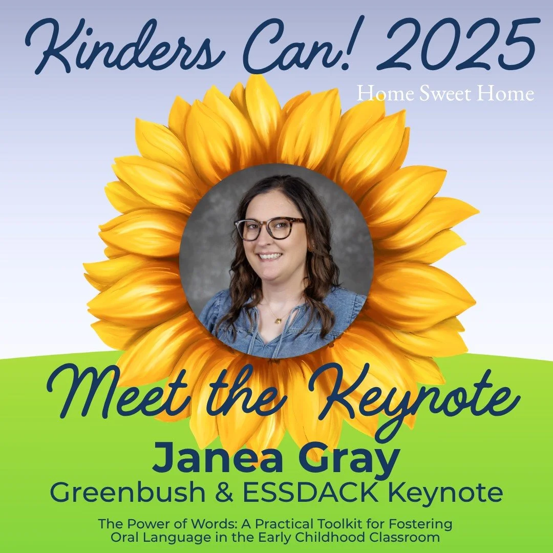 Registration is NOW OPEN for Kinders Can! 2025
๐ปMeet the Keynote- Janea Gray๐ป
Janea Grey-The Power of Words: A Practical Toolkit for Fostering Oral Language in the Early Childhood Classroom
December 2 & 4 at Greenbush and December 11 & 1