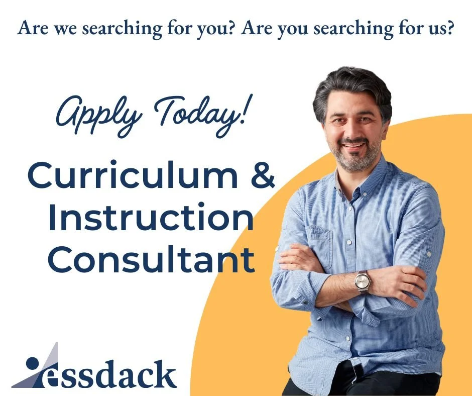 ESSDACK is seeking a 𝗣𝗿𝗼𝗳𝗲𝘀𝘀𝗶𝗼𝗻𝗮𝗹 𝗟𝗲𝗮𝗿𝗻𝗶𝗻𝗴 𝗖𝗼𝗻𝘀𝘂𝗹𝘁𝗮𝗻𝘁 with a strong background in curriculum review processes and research-based instructional practices who fosters the professional growth of others within and outside th