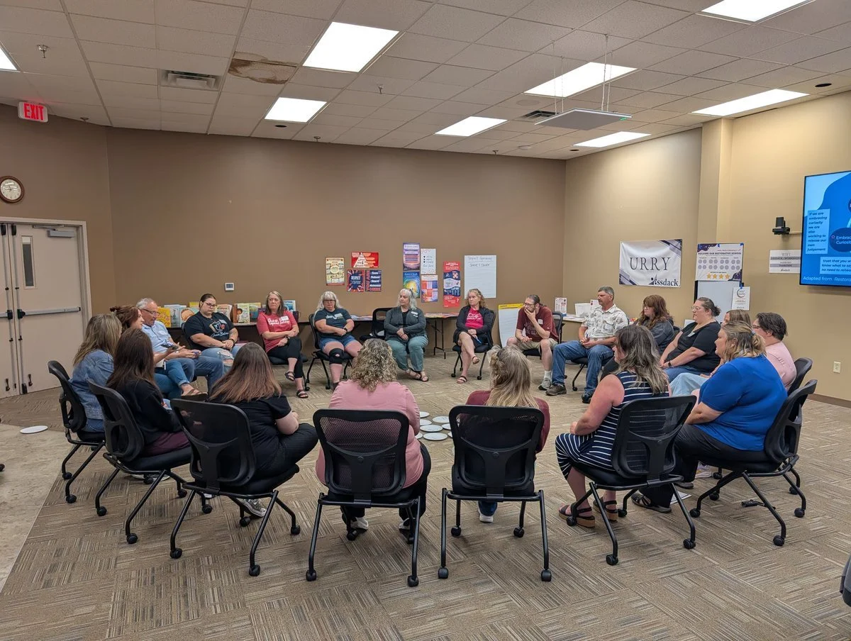 We are thrilled to have Restorative Practice Coaches in the office for the next couple days!

Restorative Practices are helpful for creating a respectful classroom environment as well as a wraparound school climate for students, staff, and families. 