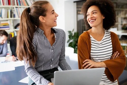 two teachers talking