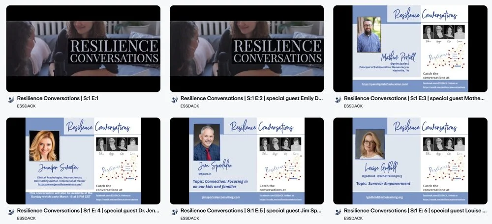 screenshot that shows Resilience Conversations videos