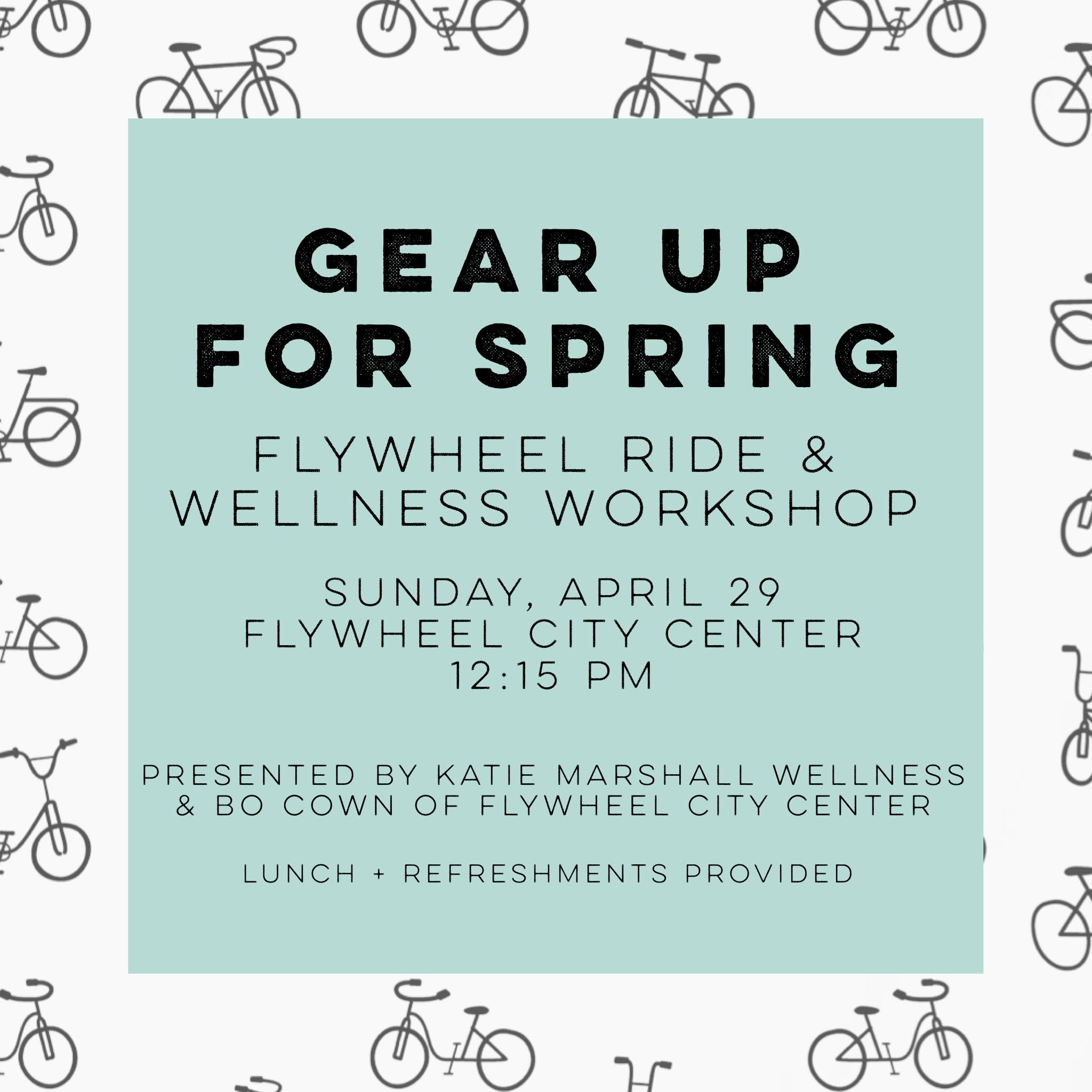 Gear Up For Spring: A Flywheel Ride & Wellness Workshop