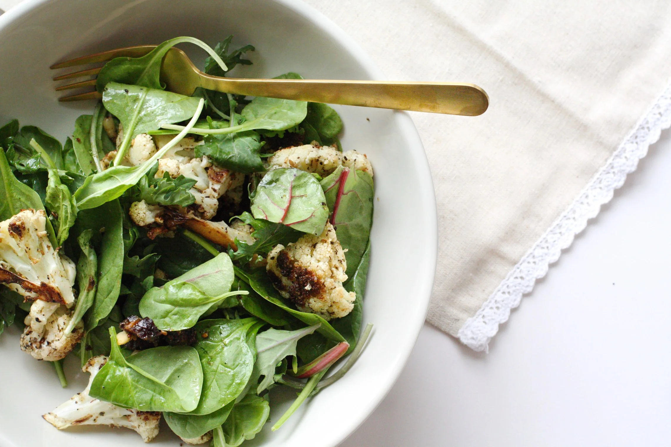 Za'atar Roasted Cauliflower + Date Salad 