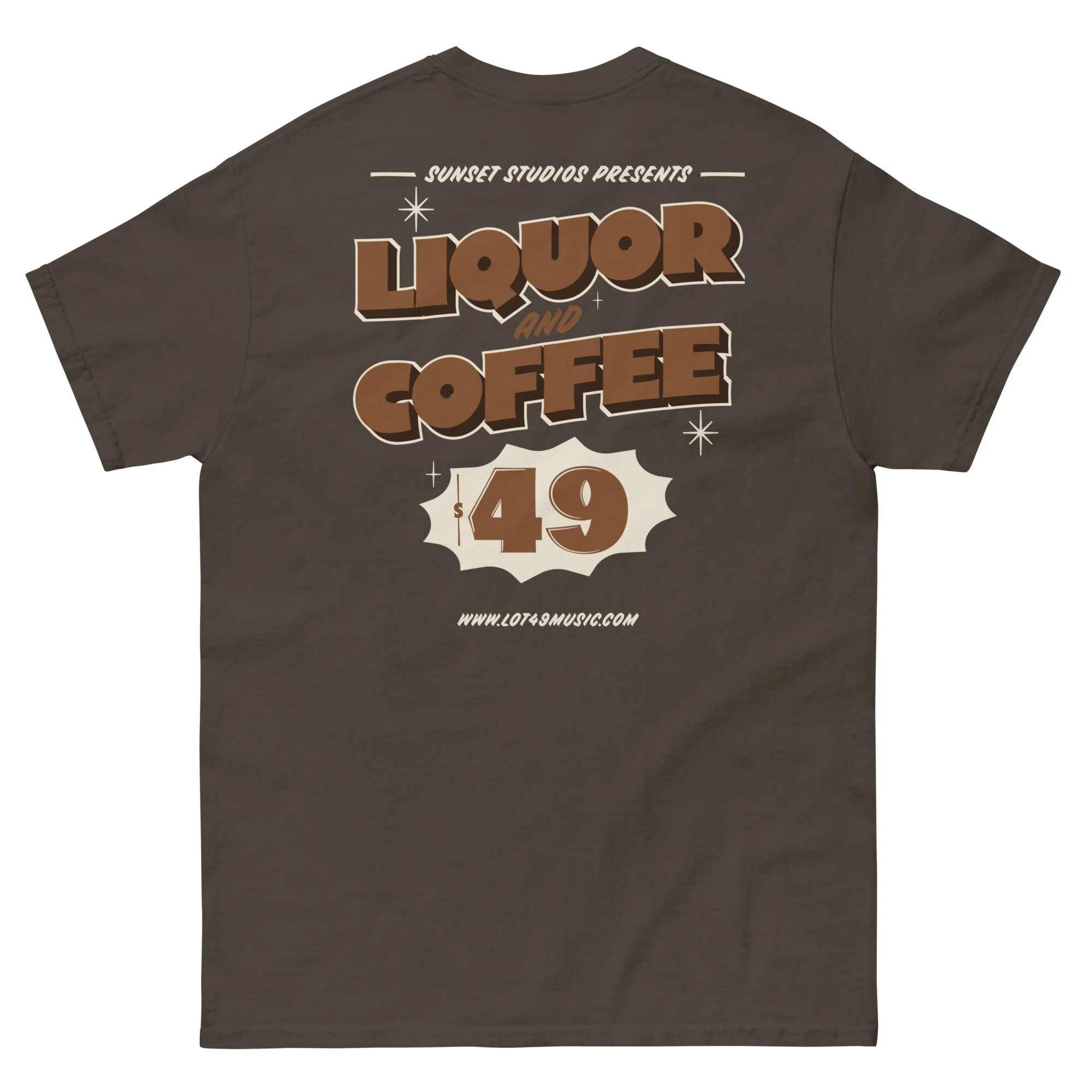 Liquor & Coffee Tee - Brown