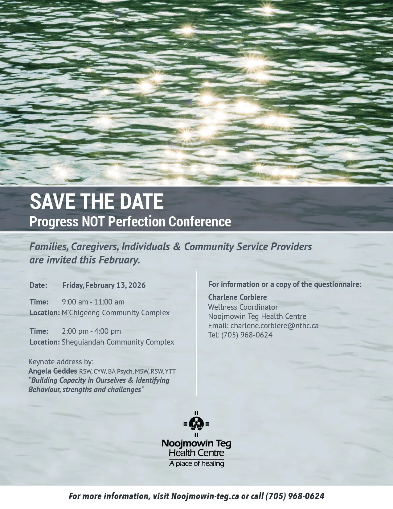Progress NOT Perfection Conference in Manitoulin