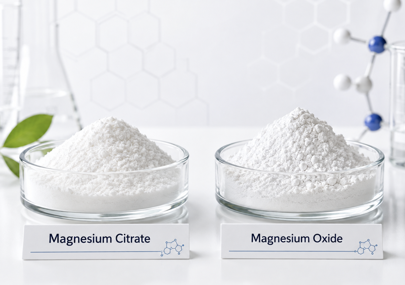Magnesium Oxide vs. Magnesium Citrate