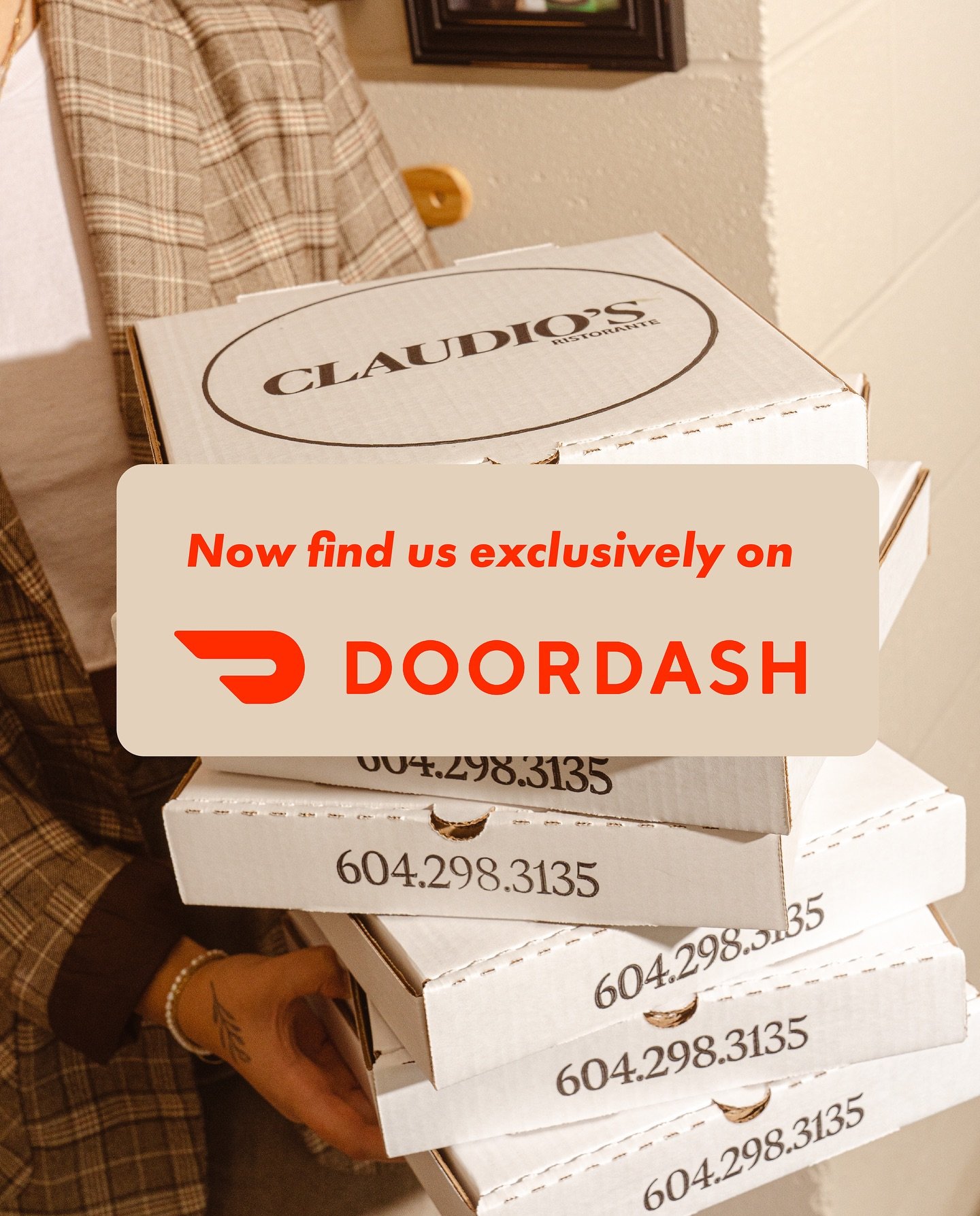 You heard it here first.

Claudio&rsquo;s from home, exclusively on Door Dash!