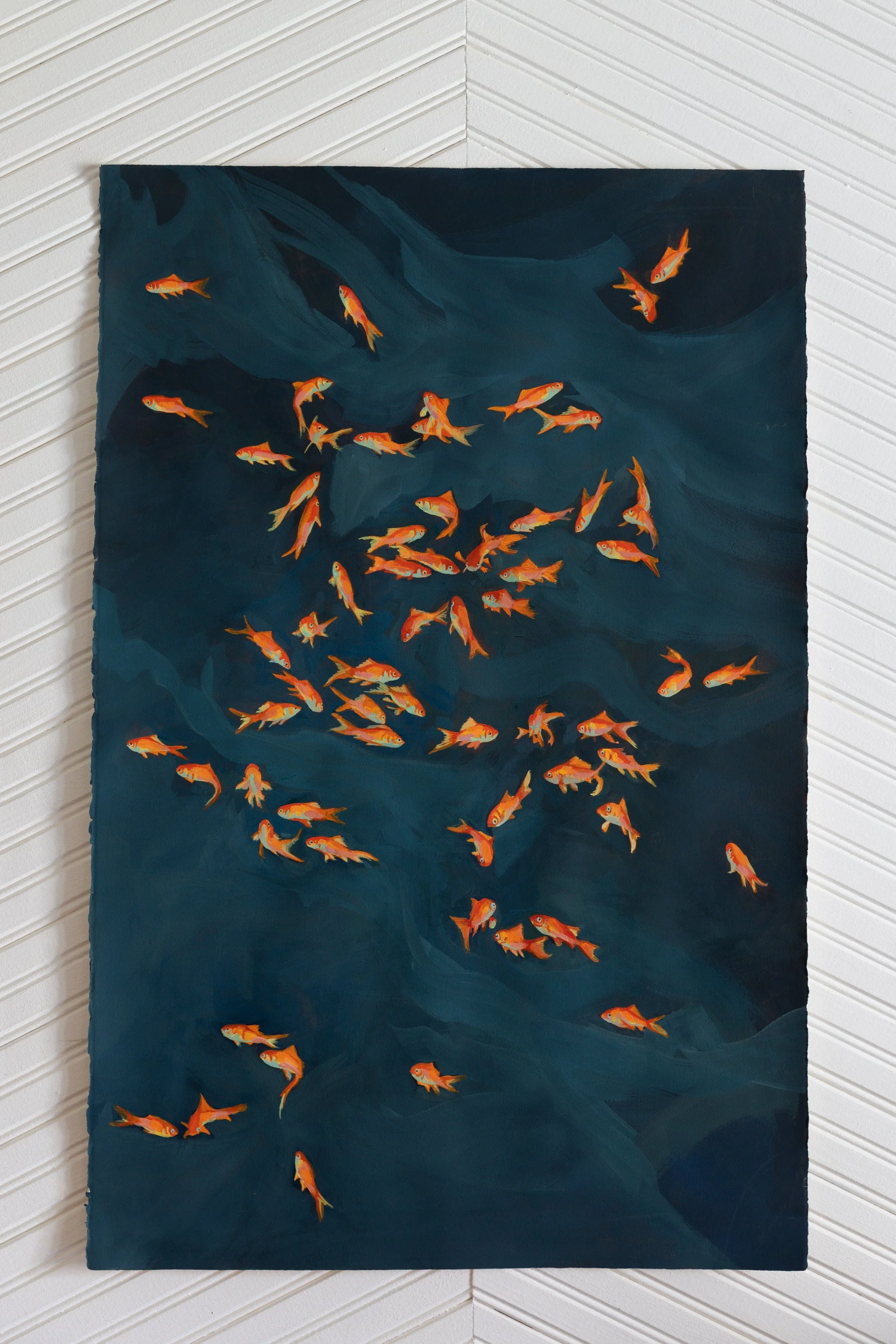 Noelle Holler gouache painting of goldfish