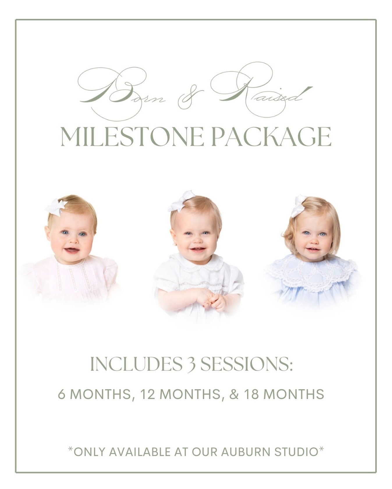 Did you know we offer a Milestone package that includes 3 sessions at a discounted rate?! This package includes 5 edited images per session + a 3 photo composite image &amp; print after your last session 🤍
⠀⠀⠀⠀⠀⠀⠀⠀⠀
This is such a sweet way to remem