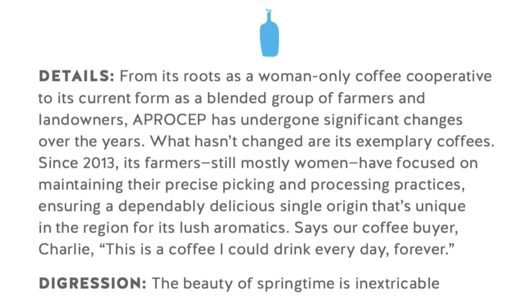 Coffee Card: Colombia Popayan Spring Harvest, 2017