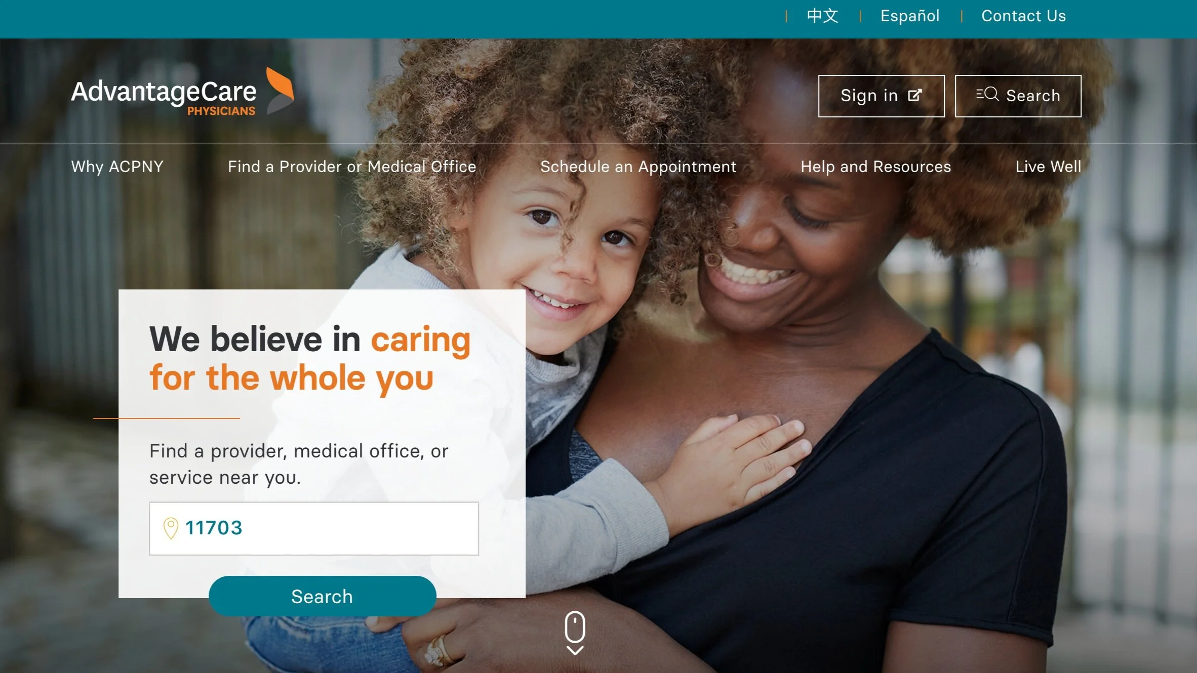 AdvantageCare Landing Page