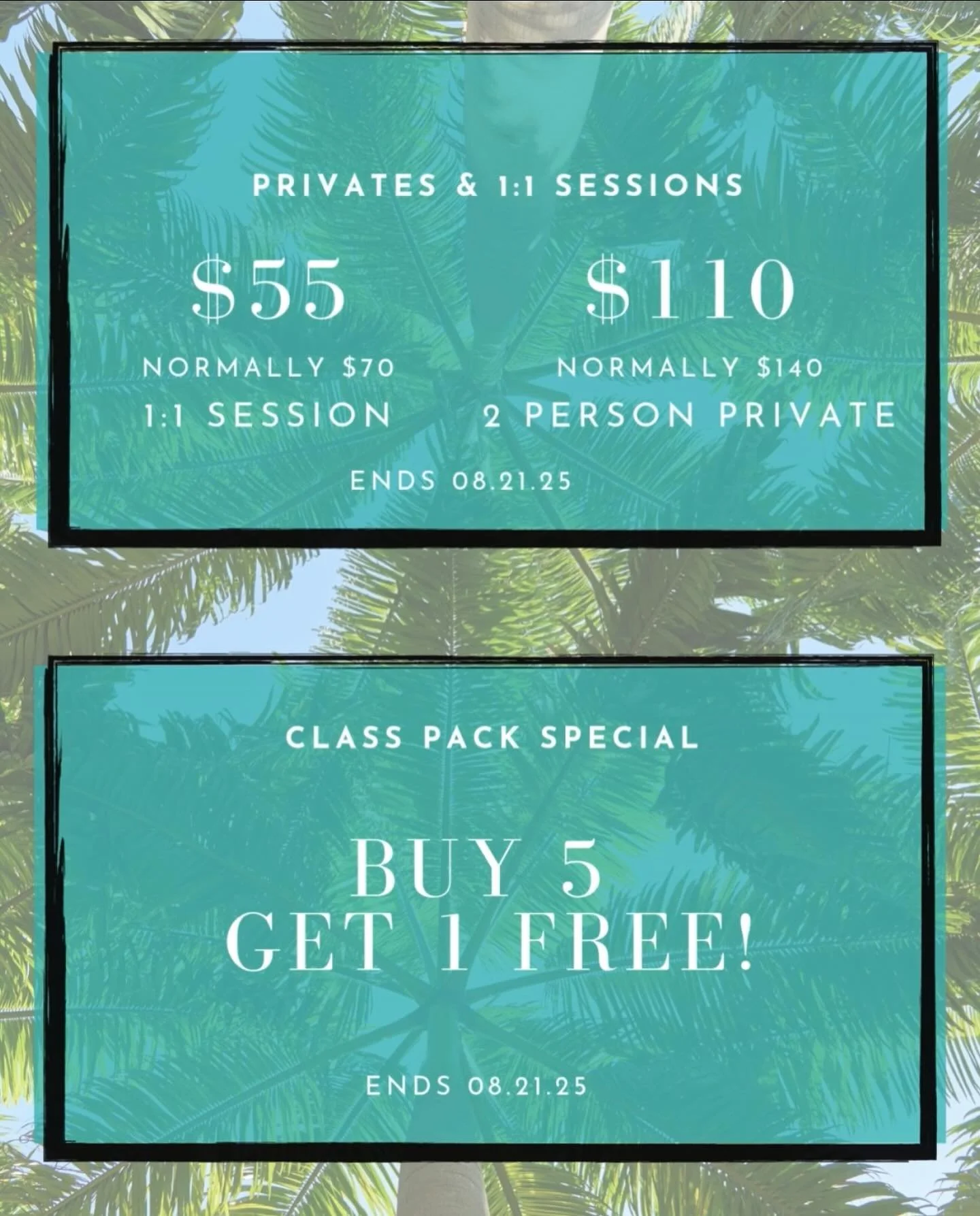 🔥 Summer Specials Are Here! 🔥
✨ Private + 1:1 Sessions
 Normally $70 &mdash; now just $55! (Save $15)
 Want to bring a friend? 2-person privates are $110 instead of $140!
 🗓 Must purchase by August 31
 📧 Email info@thelagreemethod.com to book &md