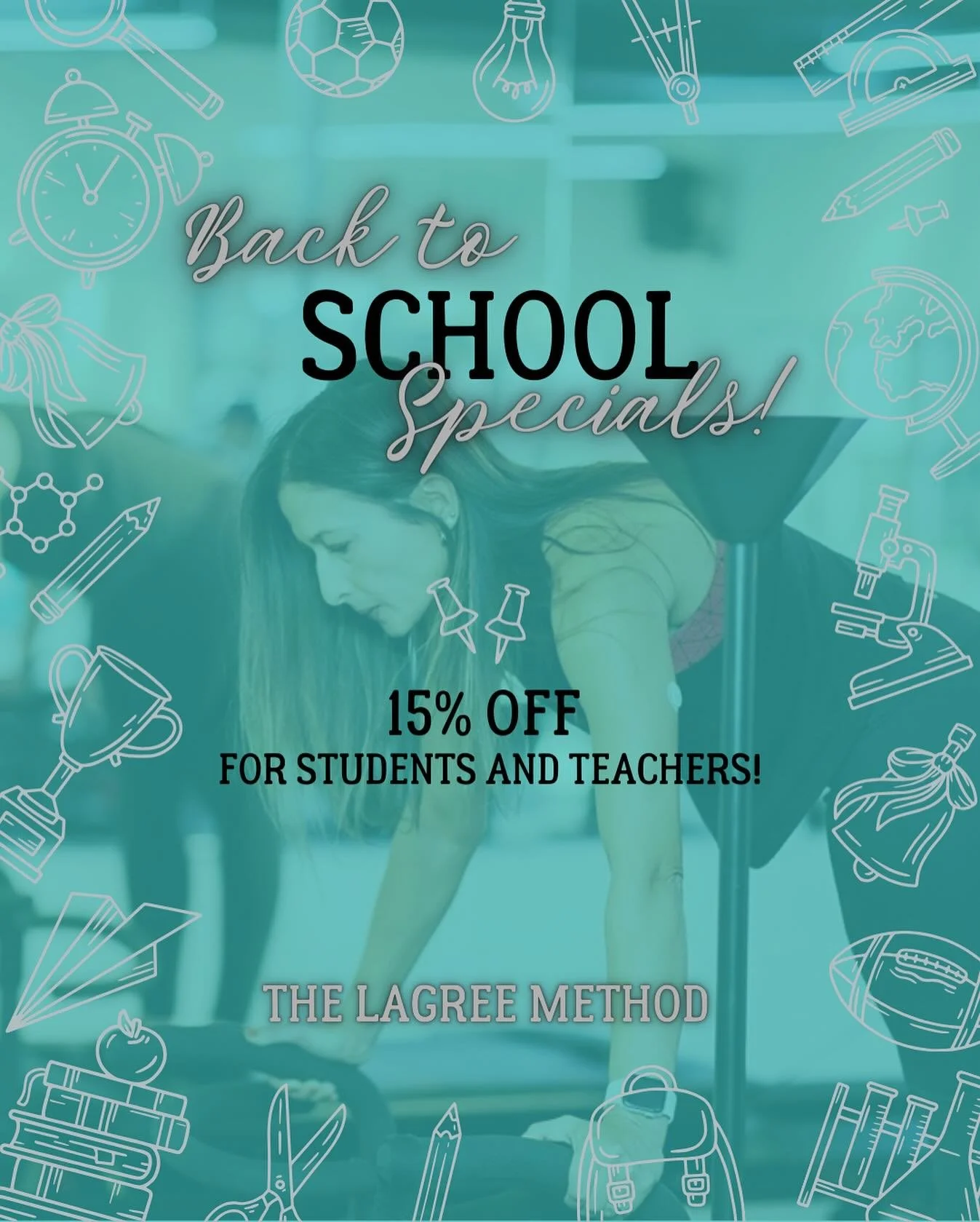 ✨Back to School, Stronger Than Ever✨

We&rsquo;re giving students &amp; teachers 15% off to kick off the school year! 🎓💪

Your fresh start deserves some Lagree love &mdash; let&rsquo;s make this year your strongest yet.

Send us a photo of your stu