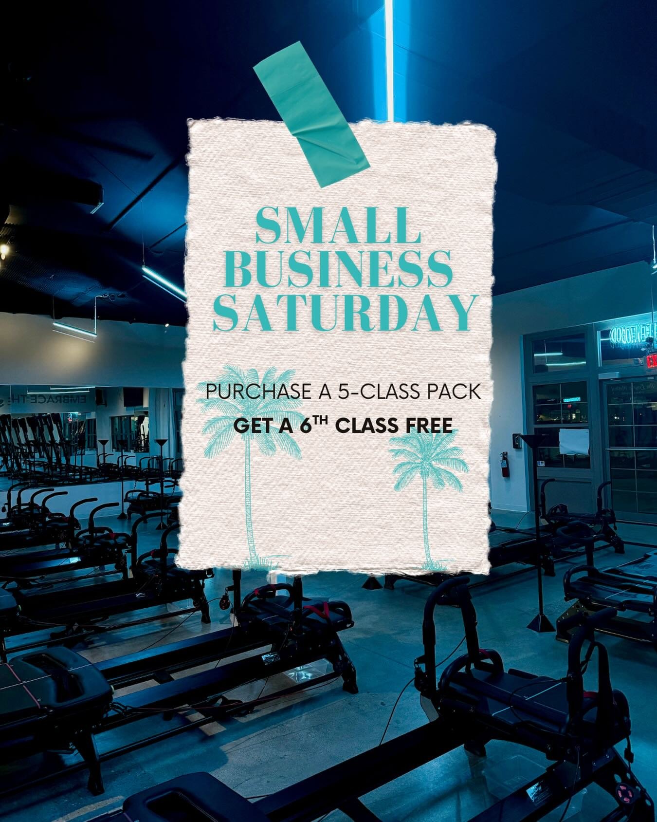 Small Business Saturday just got extra sweaty 🖤🔥

This weekend, show your support and treat yourself to some serious shake therapy:

Snag our Small Business Saturday special: 
Buy a 5 class pack - get your 6th class free!
 6 classes for $120 &mdash