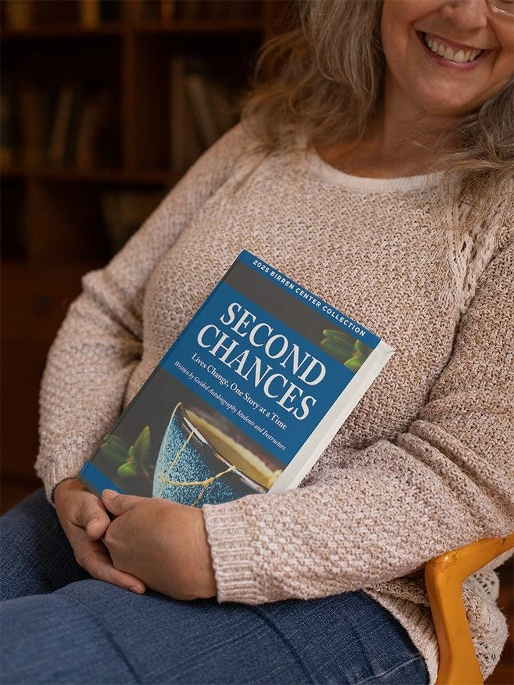 ✨ Now available! ✨
Second Chances: Lives Change, One Story at a Time &mdash; the newest anthology from the Birren Center for Guided Autobiography &mdash; gathers 56 deeply personal stories about renewal, resilience, and hope.

I&rsquo;m honored to ha