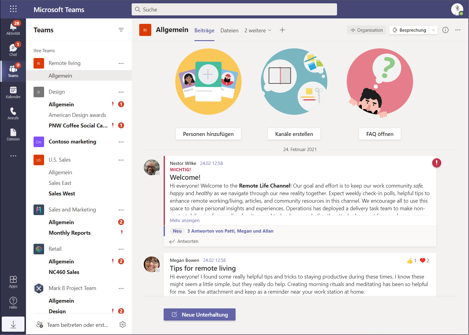 “Teams einzuführen” ist eine wirklich schlechte Idee…