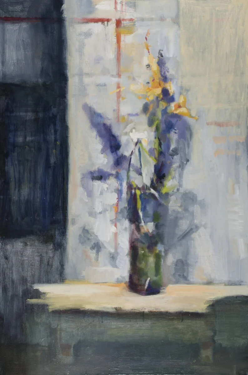 abstract floral original oil painting declan greene