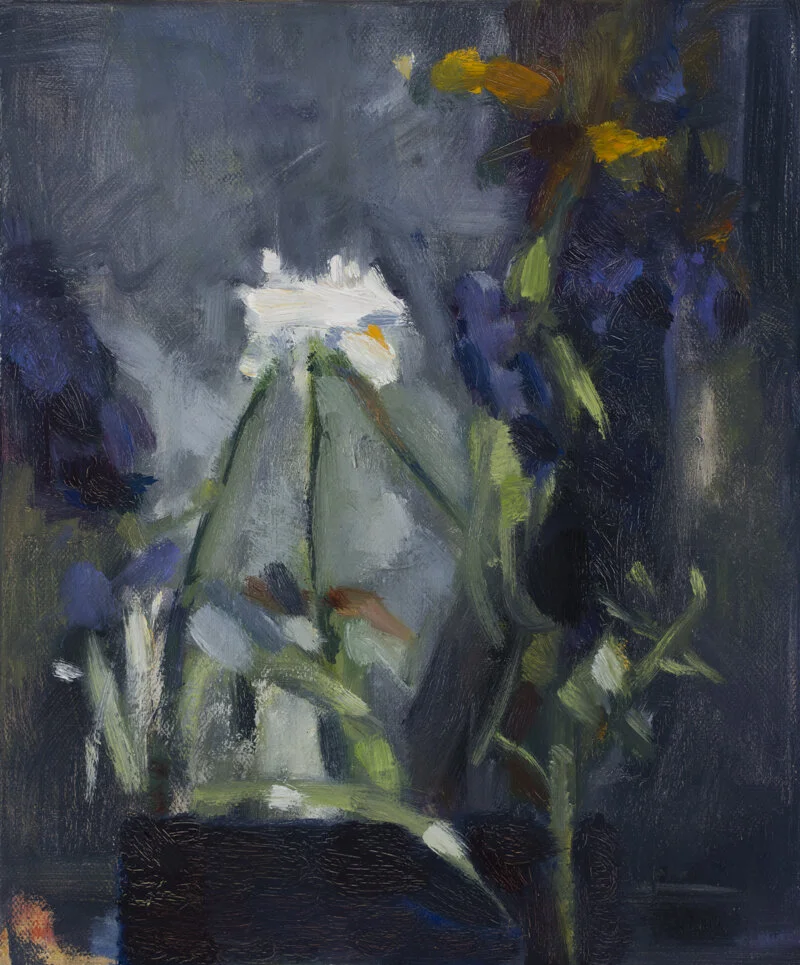 abstract floral original oil painting declan greene