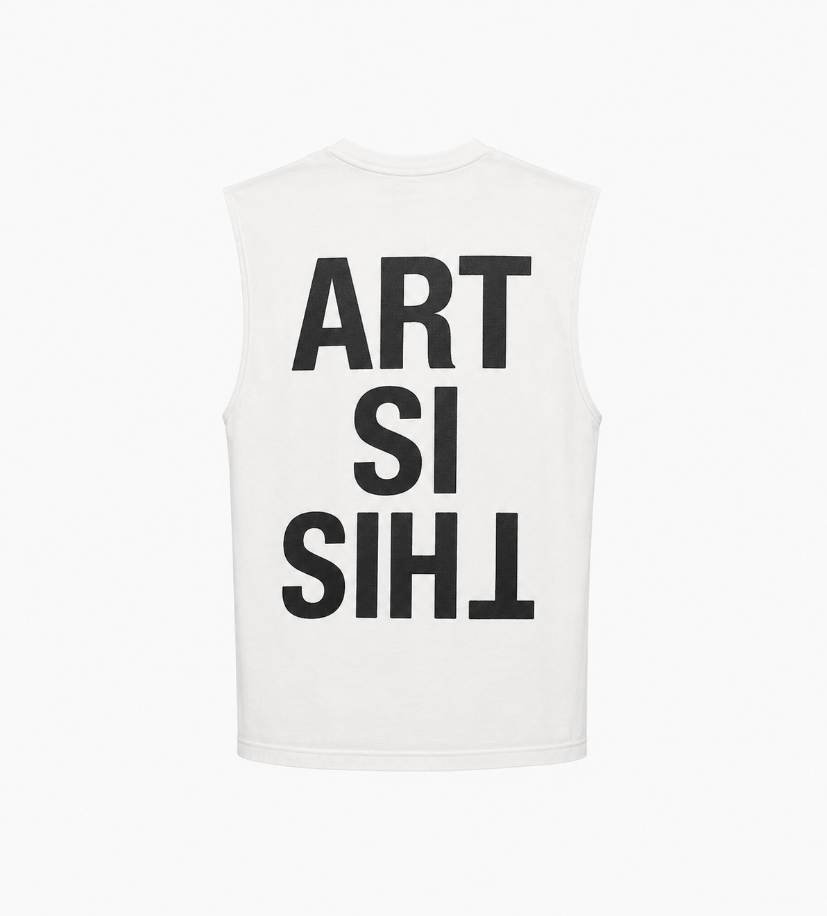 THIS IS ART (off white) upside down logo P-shirt