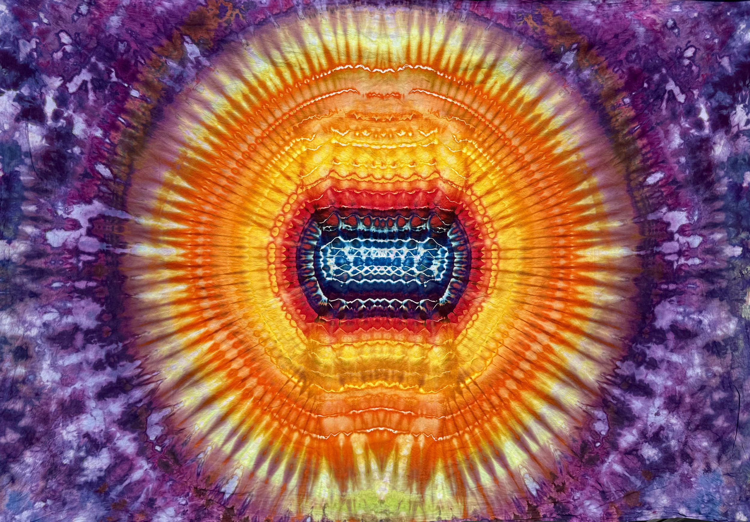 Ice dyed Cosmic Chemistry tapestry