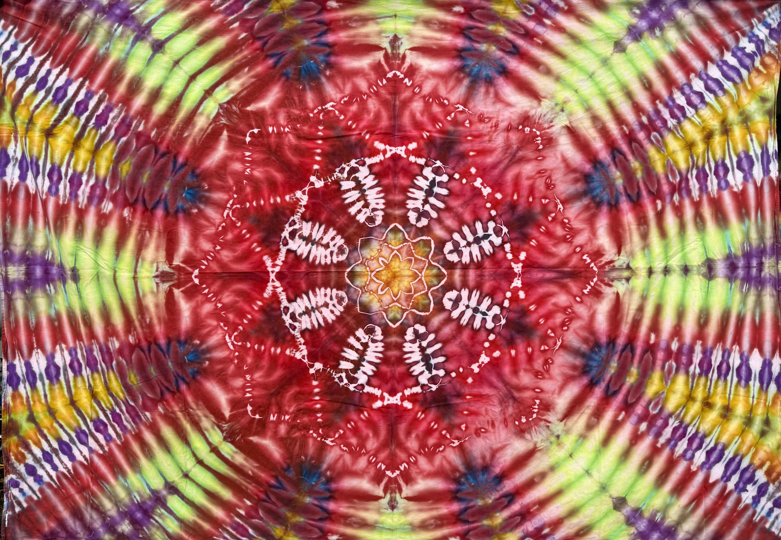 Spring Portal Ice Dyed Mandala tapestry