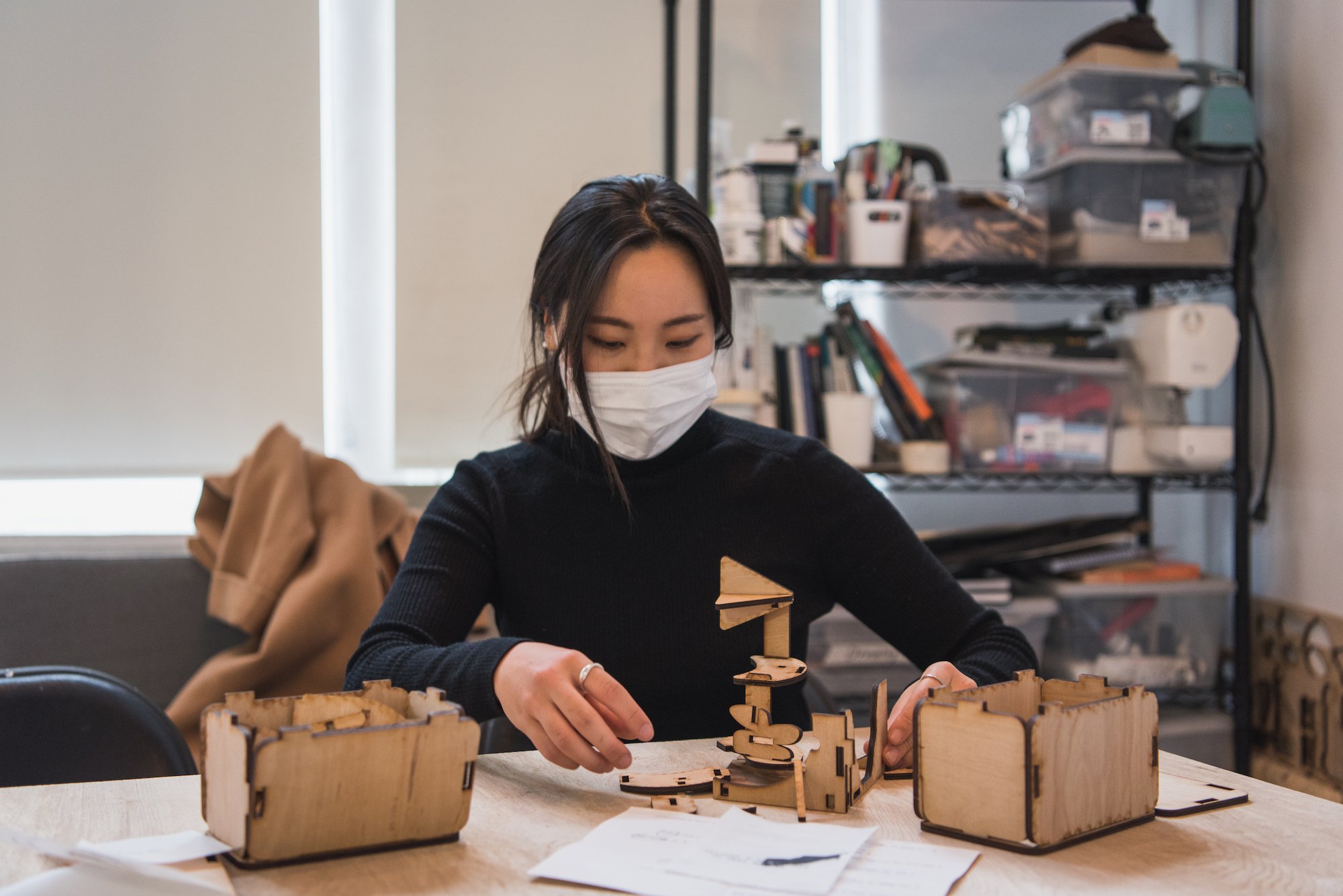  Hyoju Cheon, studio space, 2021 (photo by Joel Jares) 