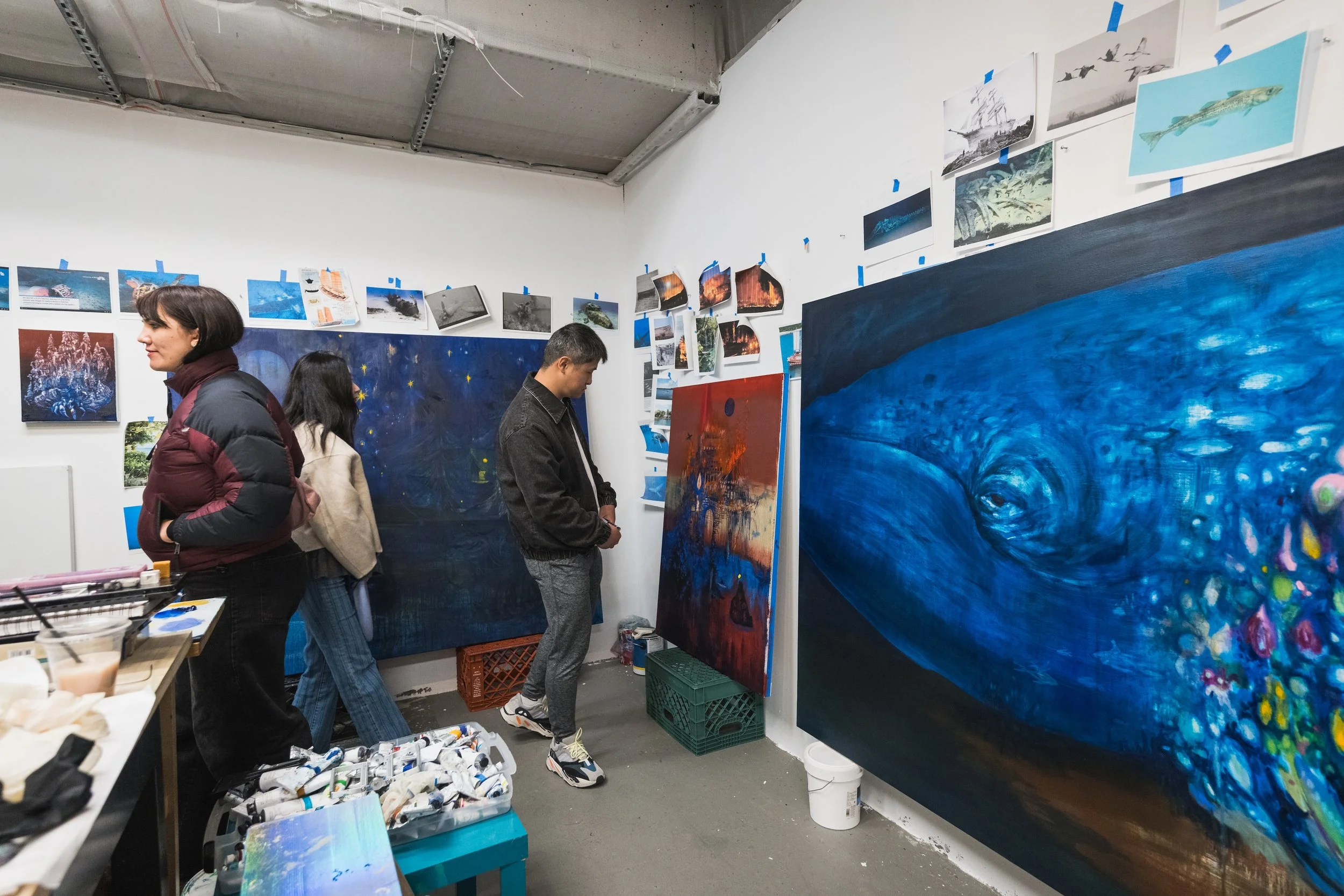  Jeannie Rhyu, studio space, 2025 (photo by Joel Jares) 