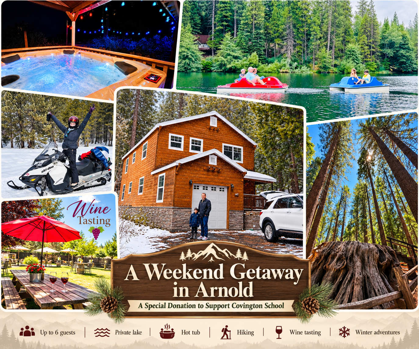 Escape to Arnold: 2-Night Mountain Retreat for 6