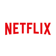 Netflix logo in red text on a white background.