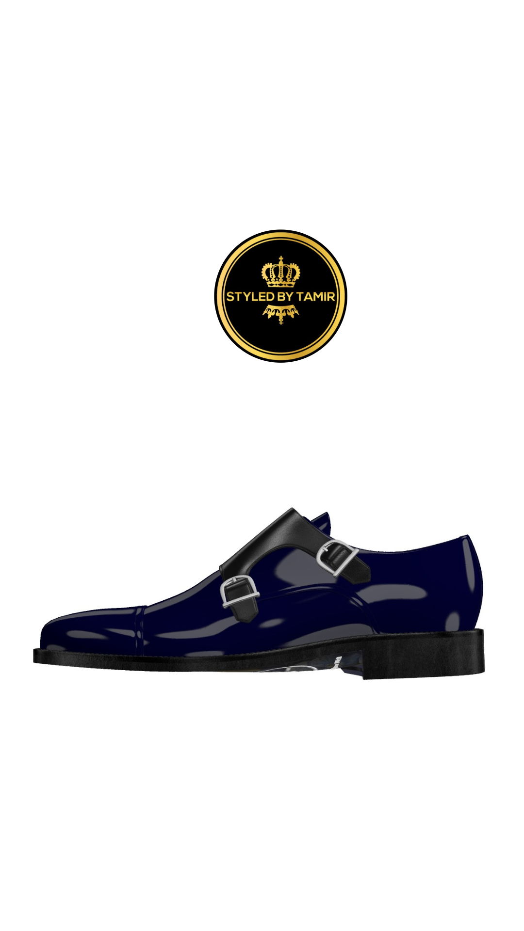 COBALT BLUE PATENT X BLACK LUXE CALF 