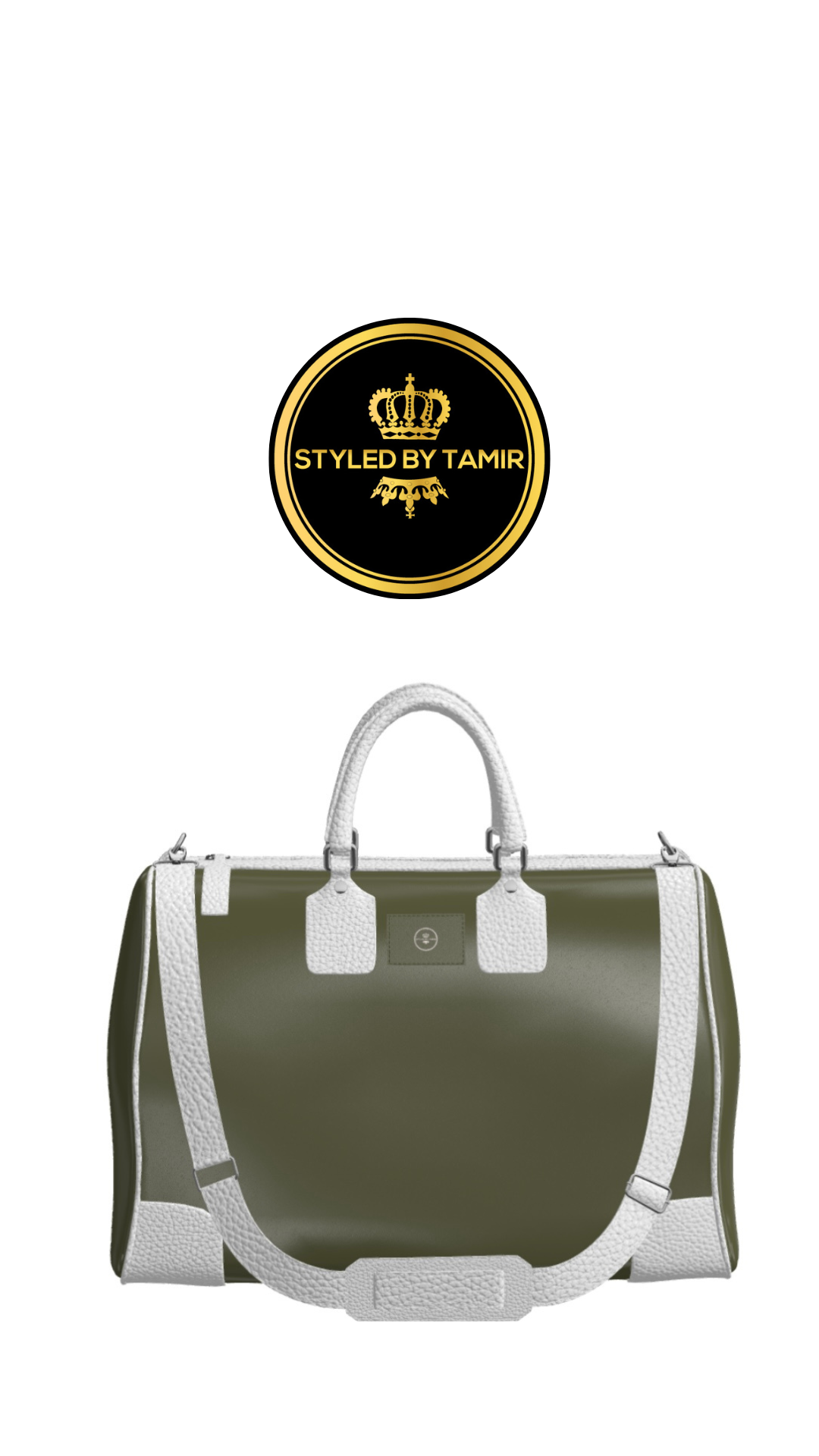 OLIVE GREEN BOX CALF X WHITE FULLGRAIN 