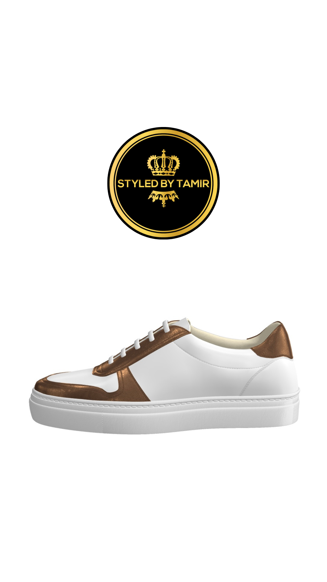 WHITE NAPPA X METALLIC COPPER 