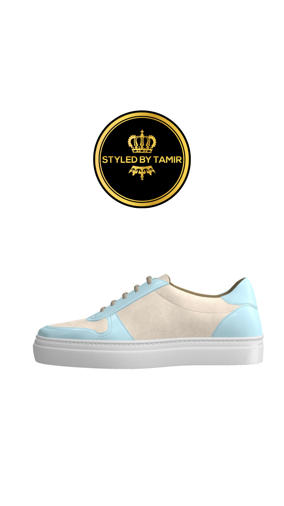 IVORY SUEDE X TURQUOISE VEGAN NAPPA