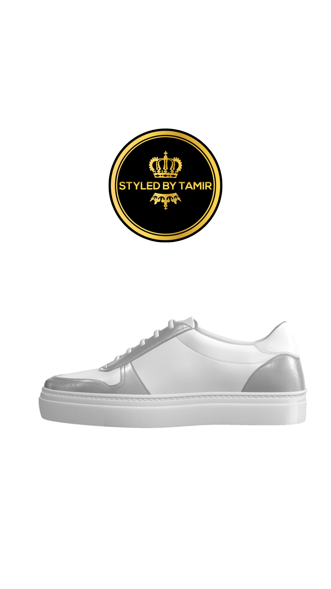 METALLIC SILVER X WHITE NAPPA 